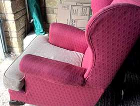Freecycle Large winged armchair