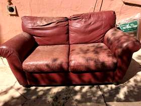 Freecycle FREE Comfortable Leather Sofa Needs TLC