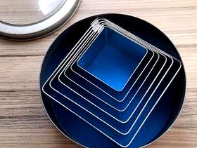 Freecycle Set of square metal biscuit cutters, new.