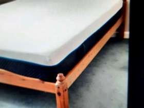 Freecycle Bed frame and mattress, clean