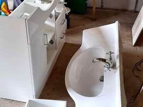 Freecycle Bathroom cabinet and sink