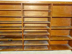 Freecycle Wooden Angled Shelving - shop - office - letters - ...