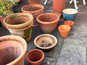 Freecycle 12 terracotta pots