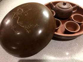 Freecycle Clay tea set, decorative