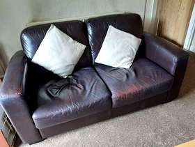 Freecycle 2 seater leather sofa