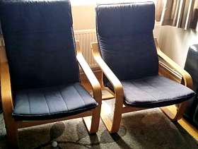 Freecycle Ikea poang chair x2