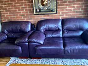 Freecycle 2seater and a single leather sofa
