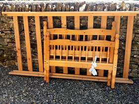 Freecycle Single pine bed, frame only.