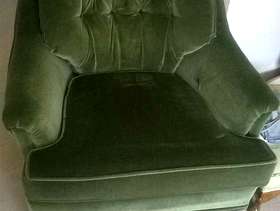 Freecycle Small green arm chair