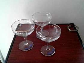 Freecycle Babycham glasses ×3