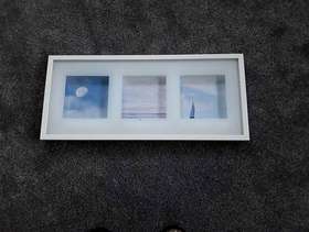Freecycle White framed 3 picture wall art