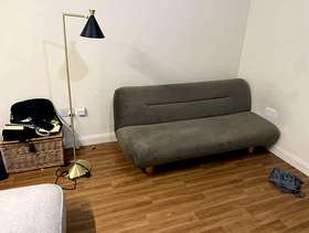 Freecycle Free ! NEXT SOFA BED GREEN VELVET