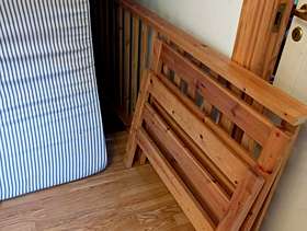 Freecycle Ikea childrens 2'6" pine bunk beds