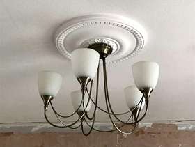 Freecycle Matching uplighters with glass shades