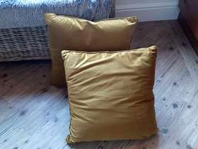 Freecycle Antique Gold Velvet Cushions 57 x57 cm