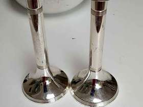 Freecycle Silver Plate Candlesticks