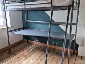 Freecycle Ikea Svarta loft bed with desk