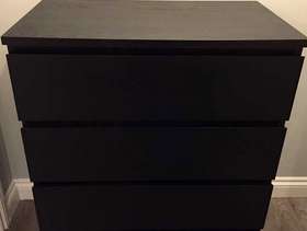 Freecycle Black MALM chest of drawers-ikea