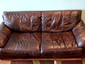 Freecycle Three and two seater sofa + footstool