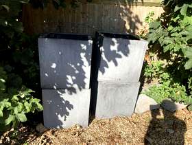 Freecycle 4 x fibreglass square planters