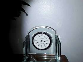 Freecycle Art Deco style glass clock