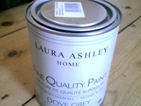 Freecycle Laura Ashley dove grey eggshell paint