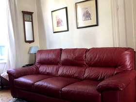Freecycle Large red leather sofa