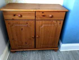 Freecycle Wooden cupboard and 2 draw unit
