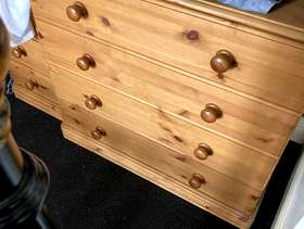 Freecycle Pine chest of draws and bedside unit