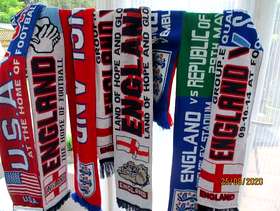 Freecycle 7 x various england football scarves
