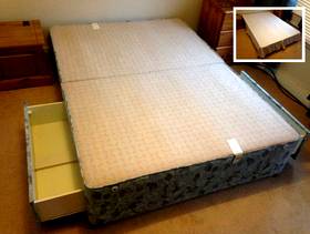 Freecycle Double Divan bed base with drawers
