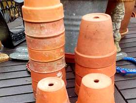 Freecycle 15 terracotta plant pots