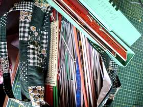 Freecycle Bag full of knitting needles and a few accessories