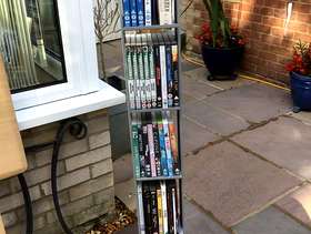Freecycle Ikea stone/aluminium CD /DVD racks x5