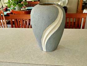 Freecycle Used blue with white stripe vase