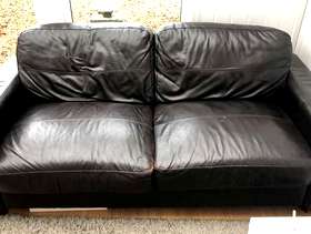 Freecycle Next 2 seater brown leather sofa