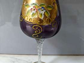 Freecycle Purple Venetian glass goblet 25 cm in height