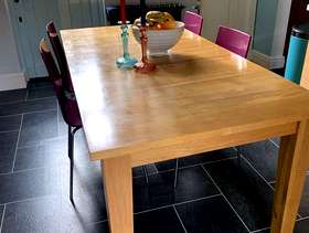 Freecycle Oak kitchen table