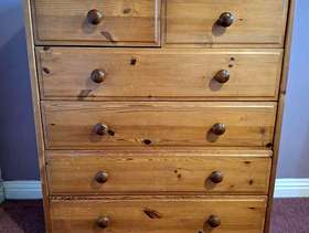 Freecycle Pine chest of drawers