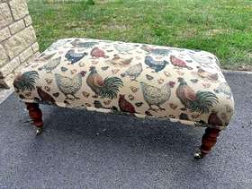 Freecycle Large upholstered footstool