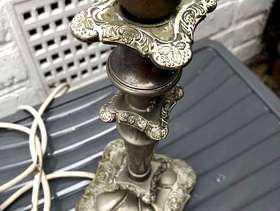 Freecycle Pewter(?) light stand