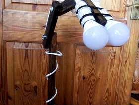 Freecycle Rustic Wooden Anglepoise desklamp