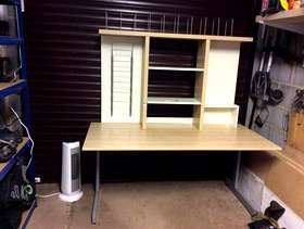 Freecycle Ikea self assembly desk with shelving