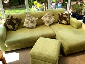 Freecycle Modular conservatory corner sofa and footstool