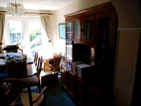Freecycle Dining table 6 chairs with 2 display cabinets