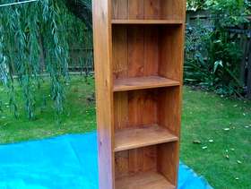 Freecycle Tall Solid Wood Book Case / Cabinet
