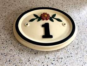 Freecycle No 1 house number sign