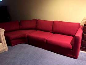 Freecycle Red sectional sofa