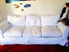 Freecycle 3 Seater Ikea Ektorp Cream Sofa