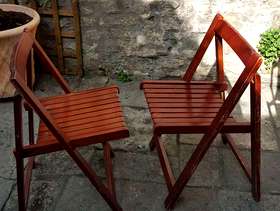 Freecycle Folding wooden chairs